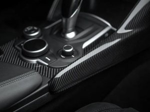 Alfa Romeo Giulia Center Console Side Panel Trim Cover - Carbon Fiber - Pre '20 Models